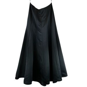 Tadashi Collection Black Satin Formal Maxi Trumpet Skirt Sz 8